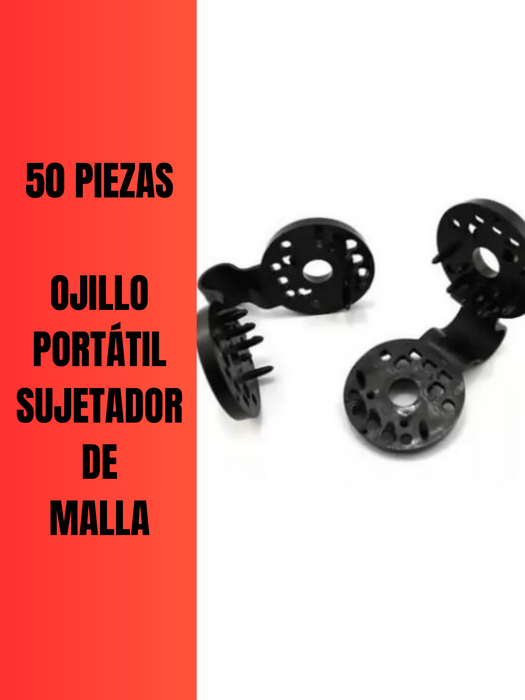 50 PZAS OJILLO SUJETADOR CLIP PARA MALLA SOMBRA ÁGIL INSTALACIÓN