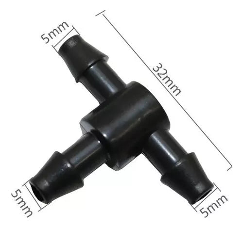 50 PZAS CONECTOR TEE PARA MICROTUBO TUBÍN 4/7mm