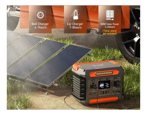 GENERADOR 300W RECARGABLE PORTÁTIL ANTI APAGON + PANEL SOLAR