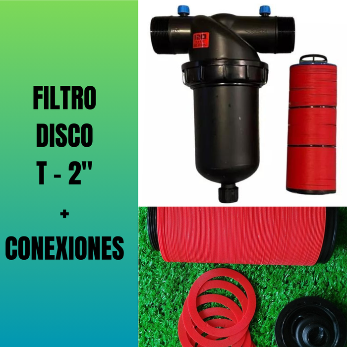 FILTRO DISCO TEE 2" + CONEXIONES