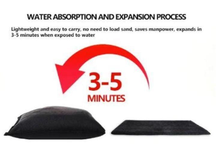 20 COSTAL AUTO INFLABLE ABSORBENTE DE AGUA PARA INUNDACIÓN - EMERGENCIA